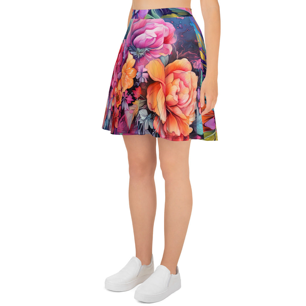 Skater Skirt - Vibrant Floral 1