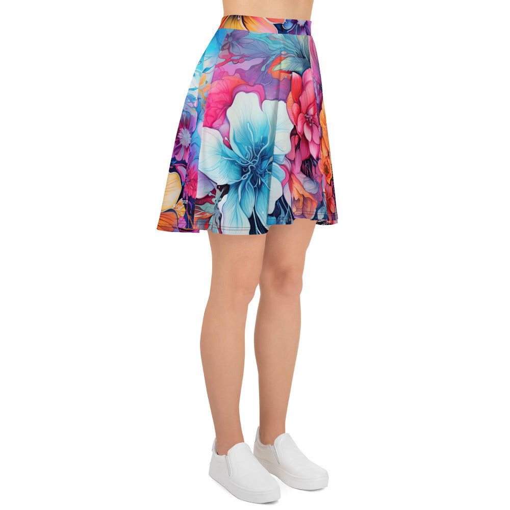 Skater Skirt - Vibrant Floral 1