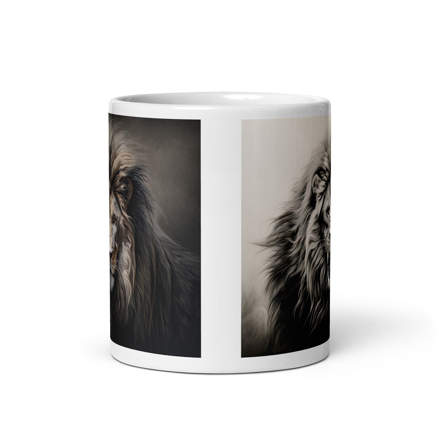 White glossy mug - Lion 1