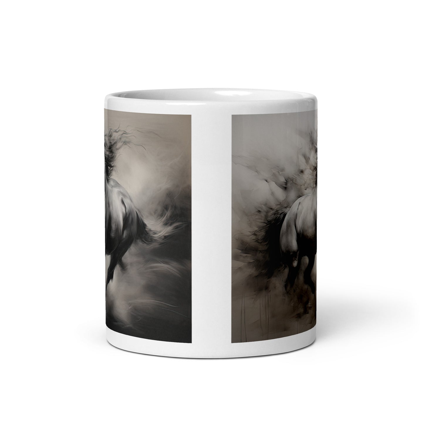 White glossy mug - Horse 1