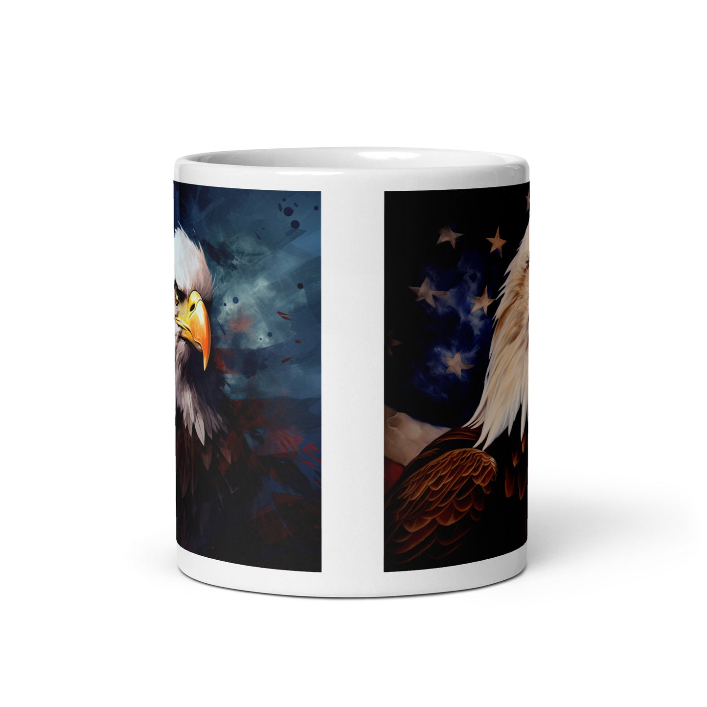 White glossy mug - Patriotic Eagle 1