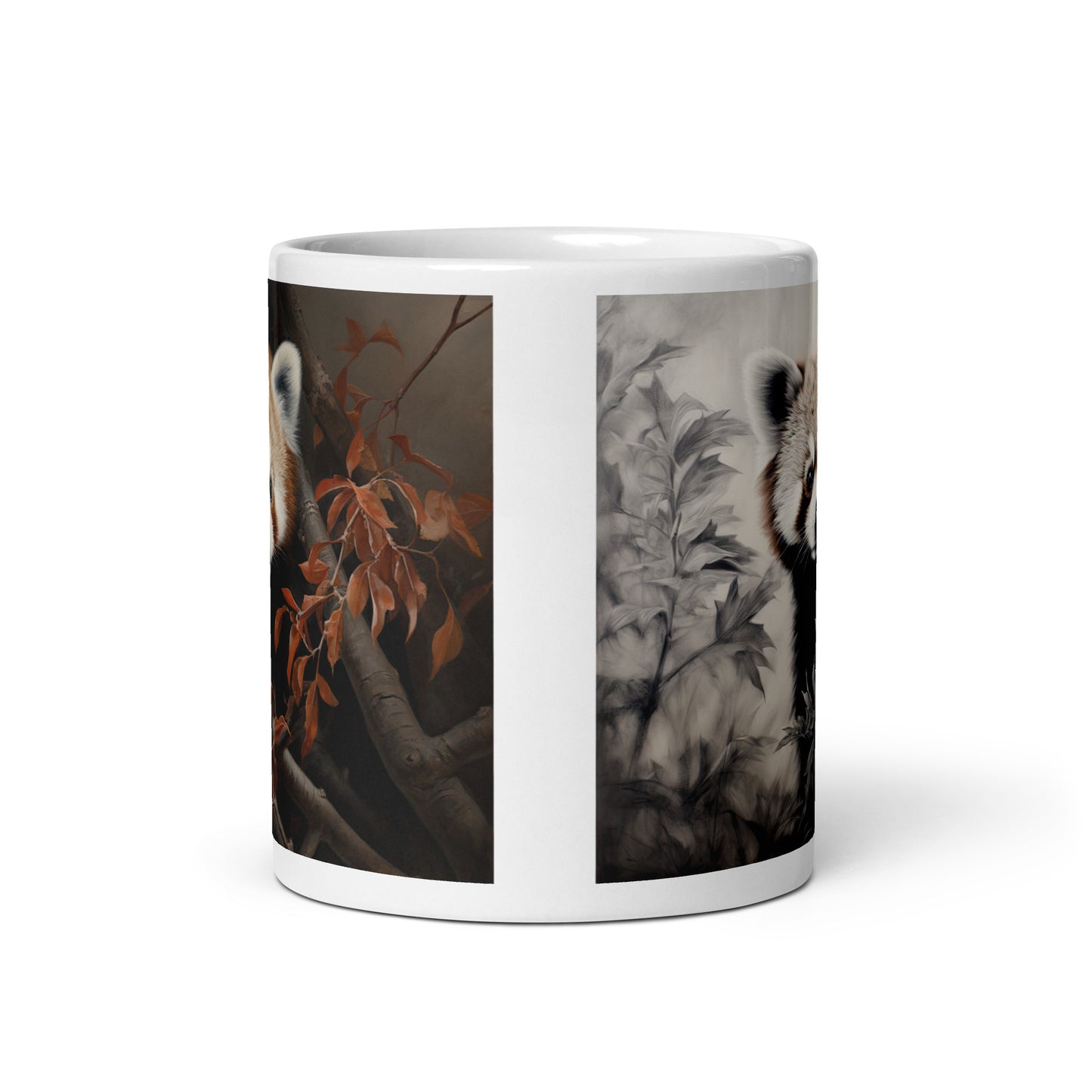 White glossy mug - Red Panda 1