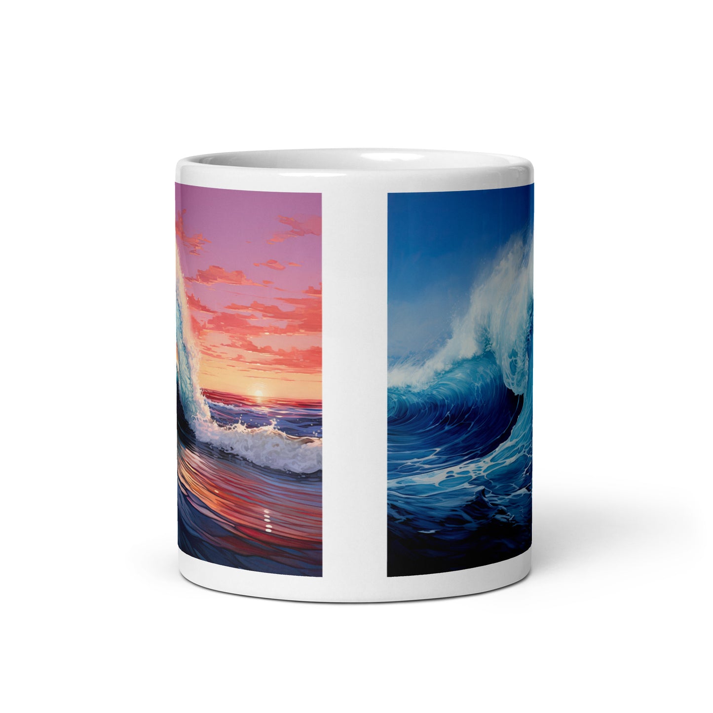 White glossy mug - Ocean Wave 1