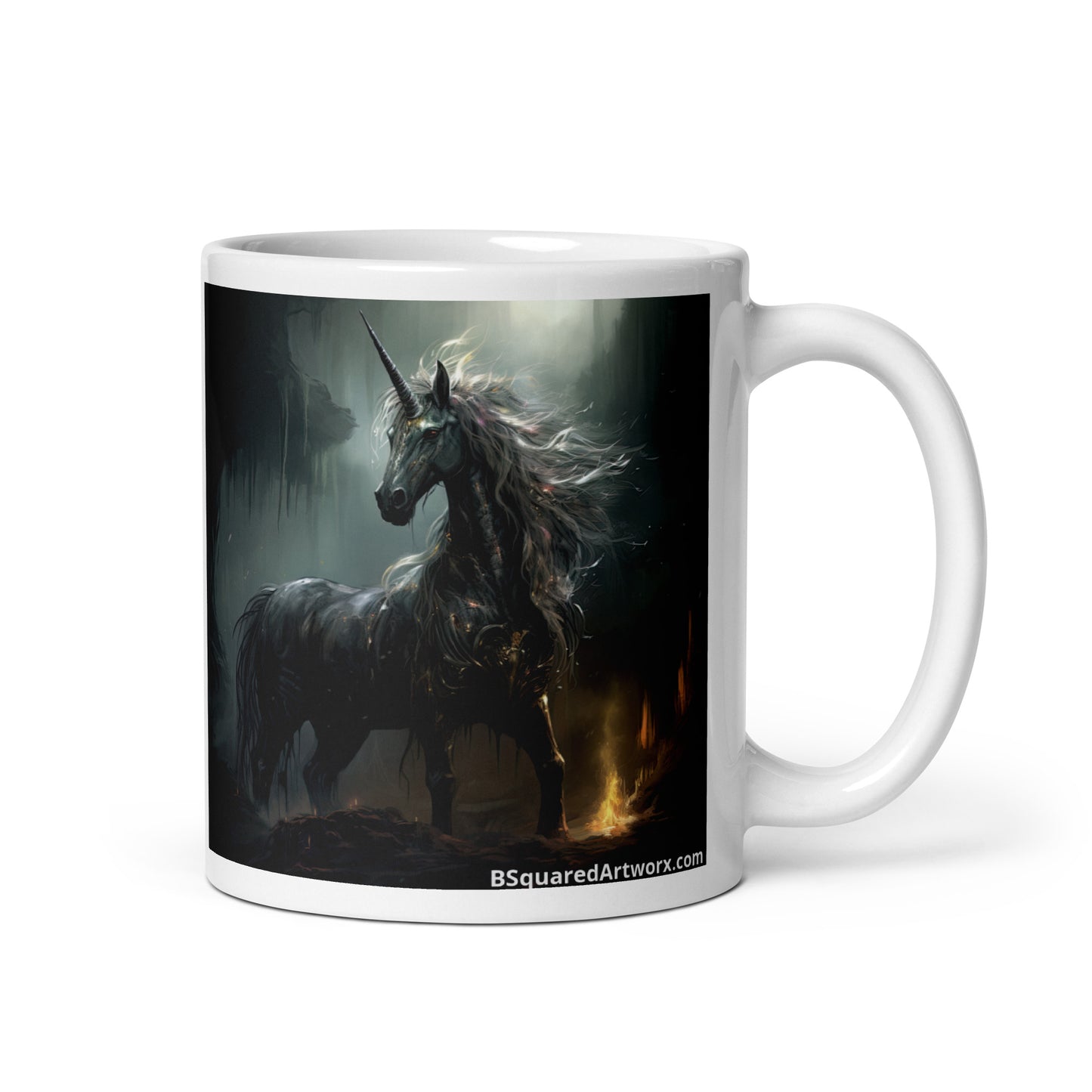 White glossy mug - Unicorn 2