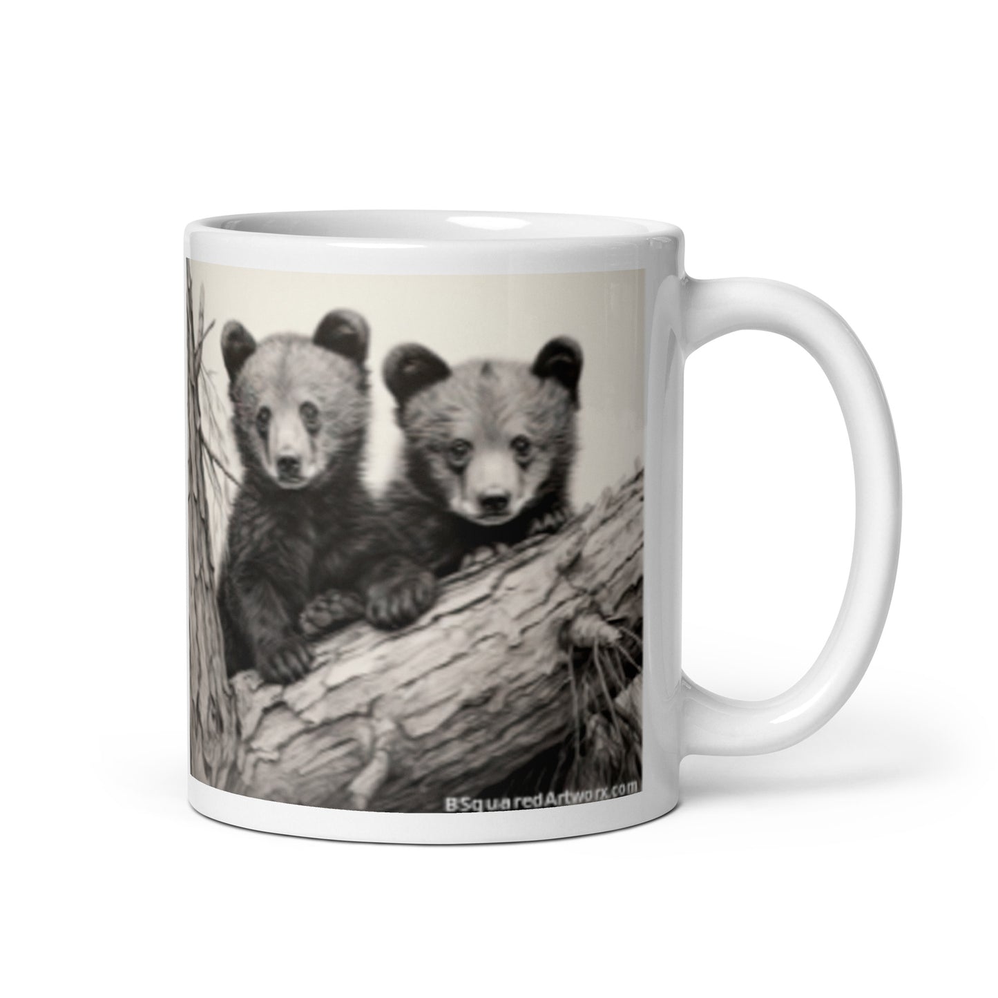 White glossy mug - Bear Cubs 1