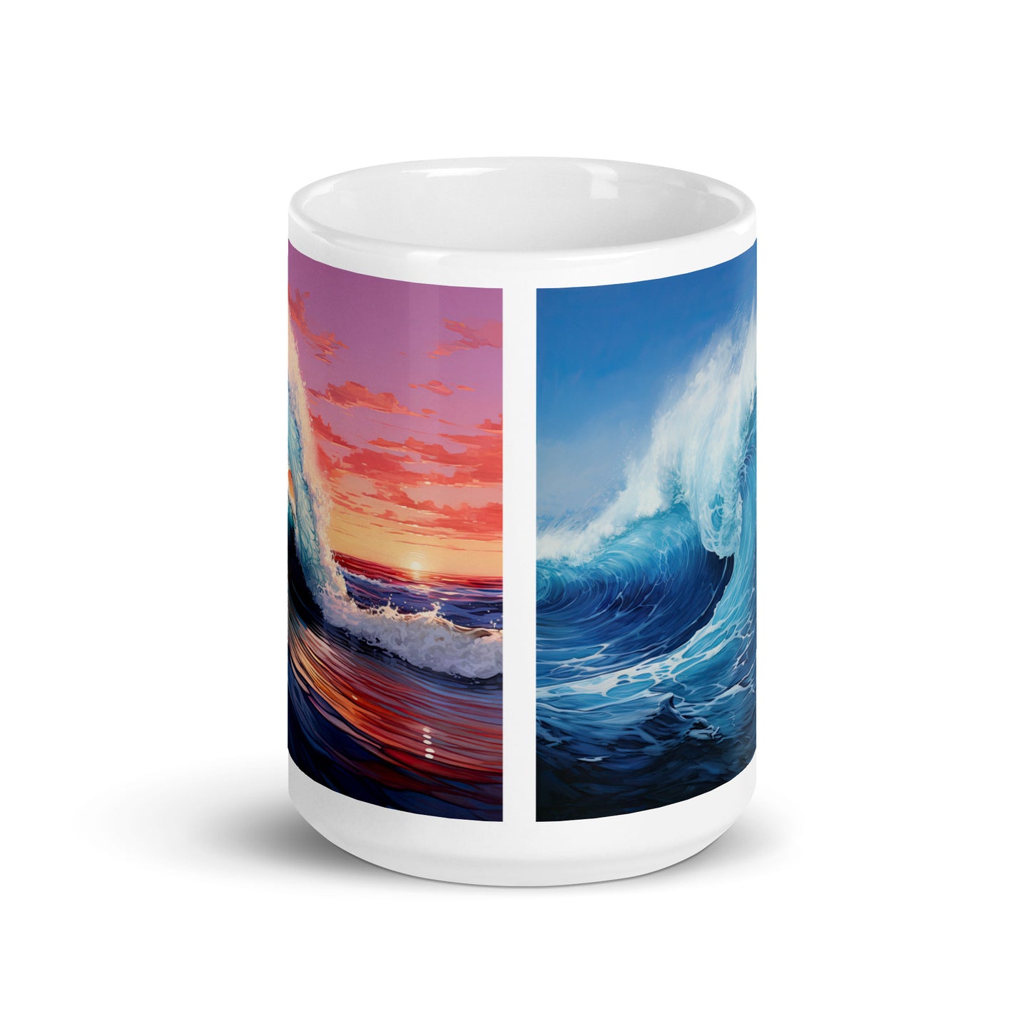 White glossy mug - Ocean Wave 1