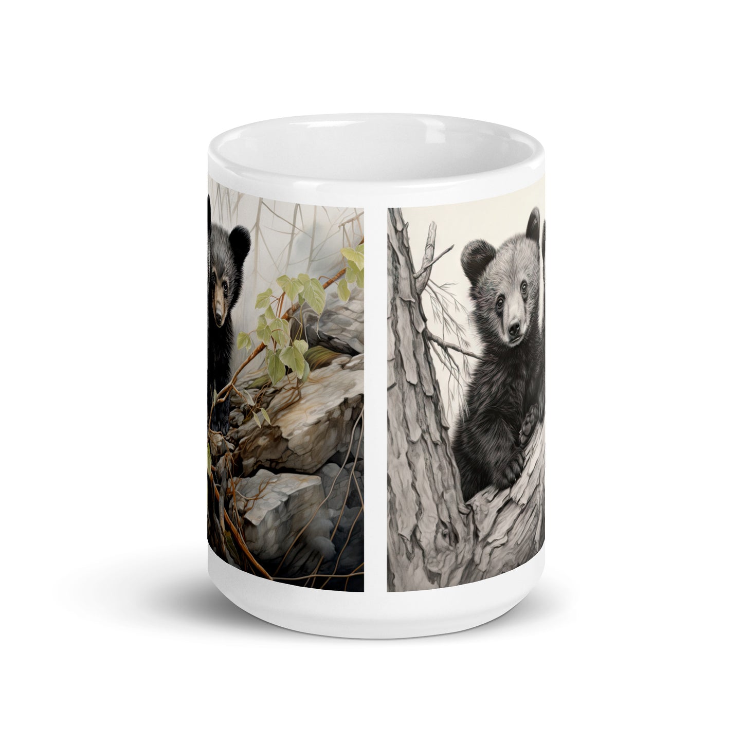 White glossy mug - Bear Cubs 1