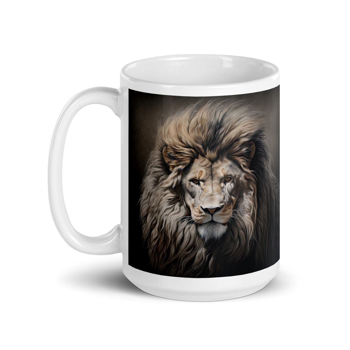 White glossy mug - Lion 1