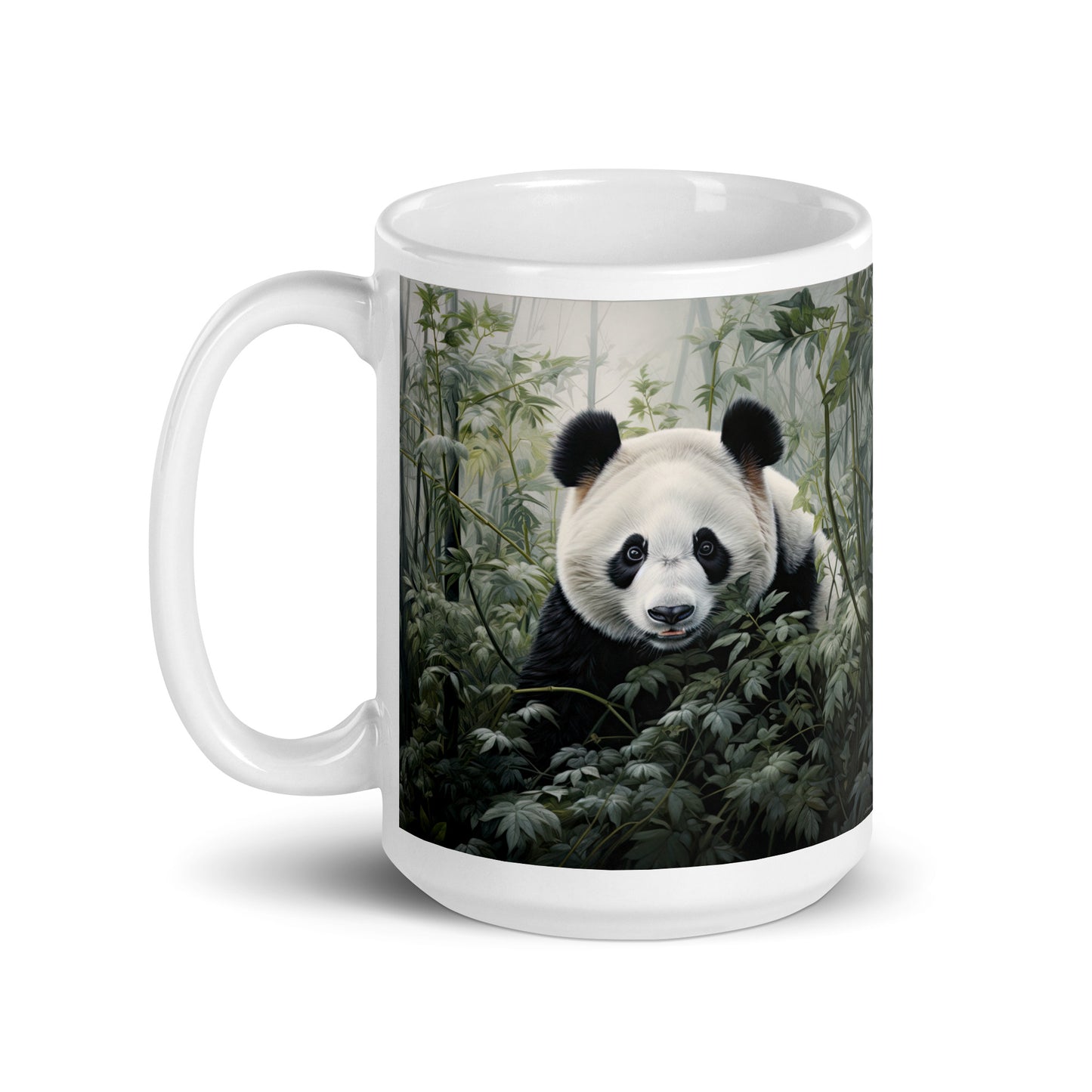 White glossy mug - Panda 1