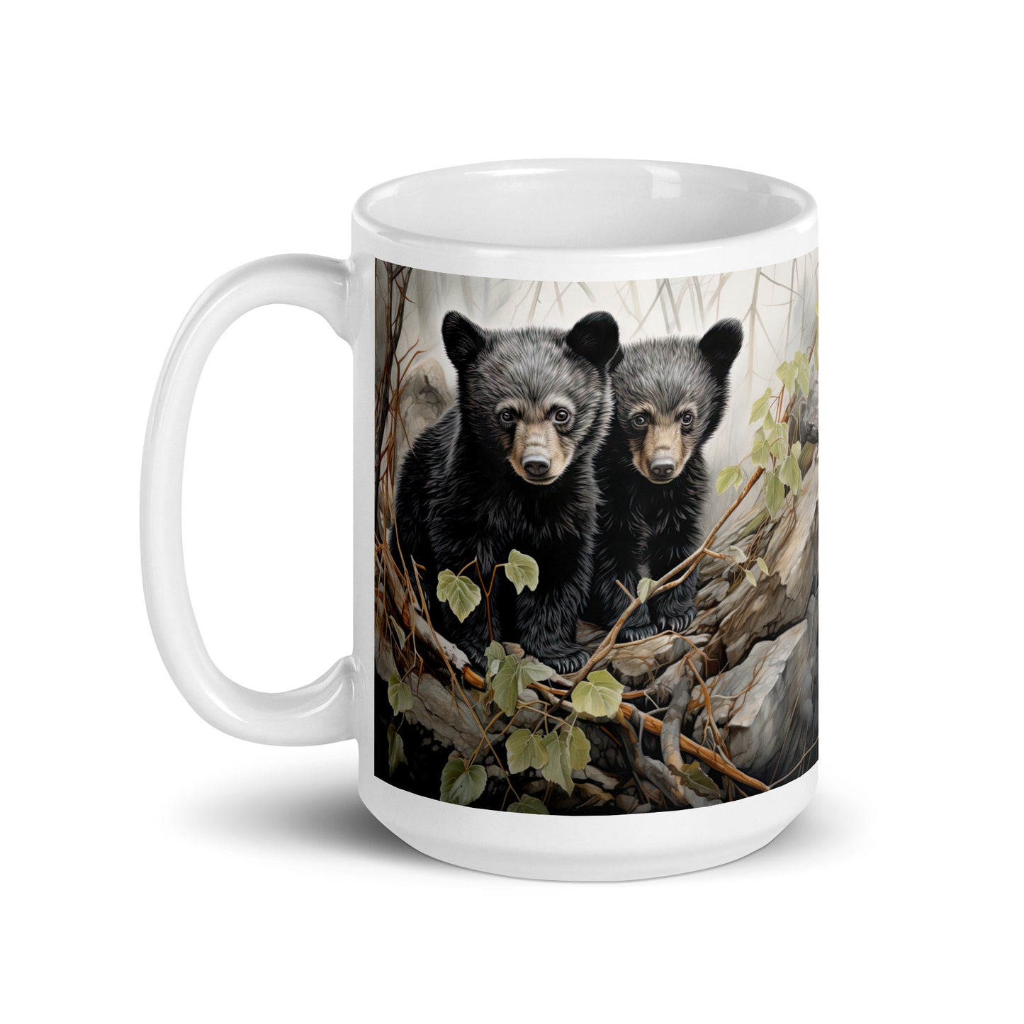 White glossy mug - Bear Cubs 1