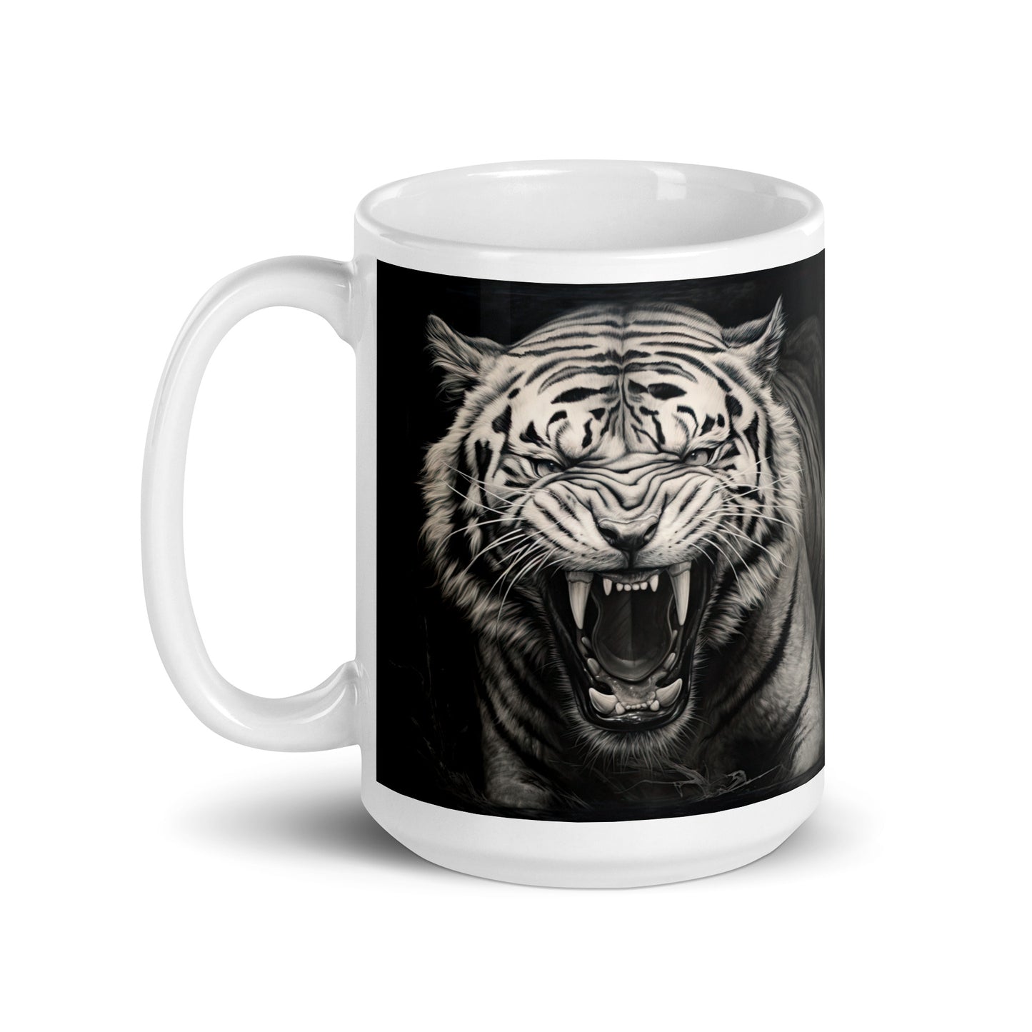 White glossy mug - Tiger 1