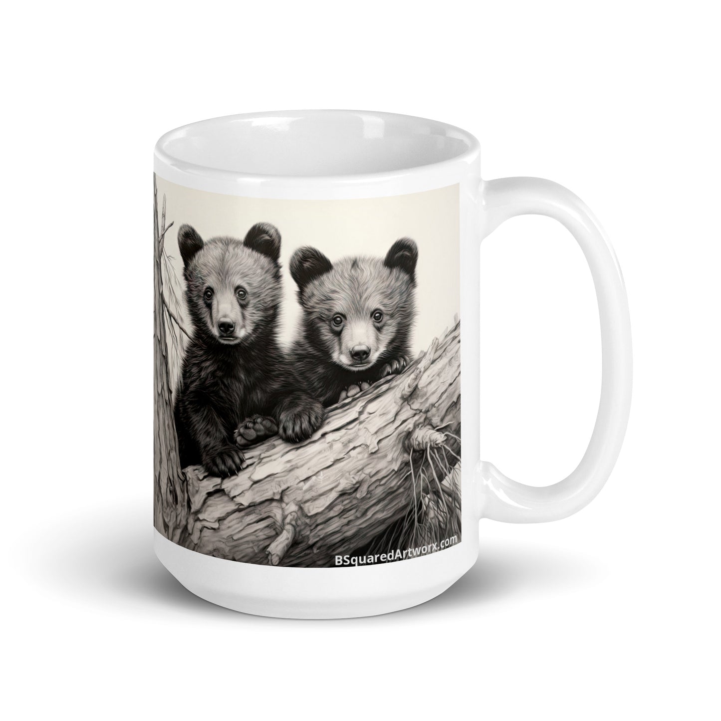 White glossy mug - Bear Cubs 1