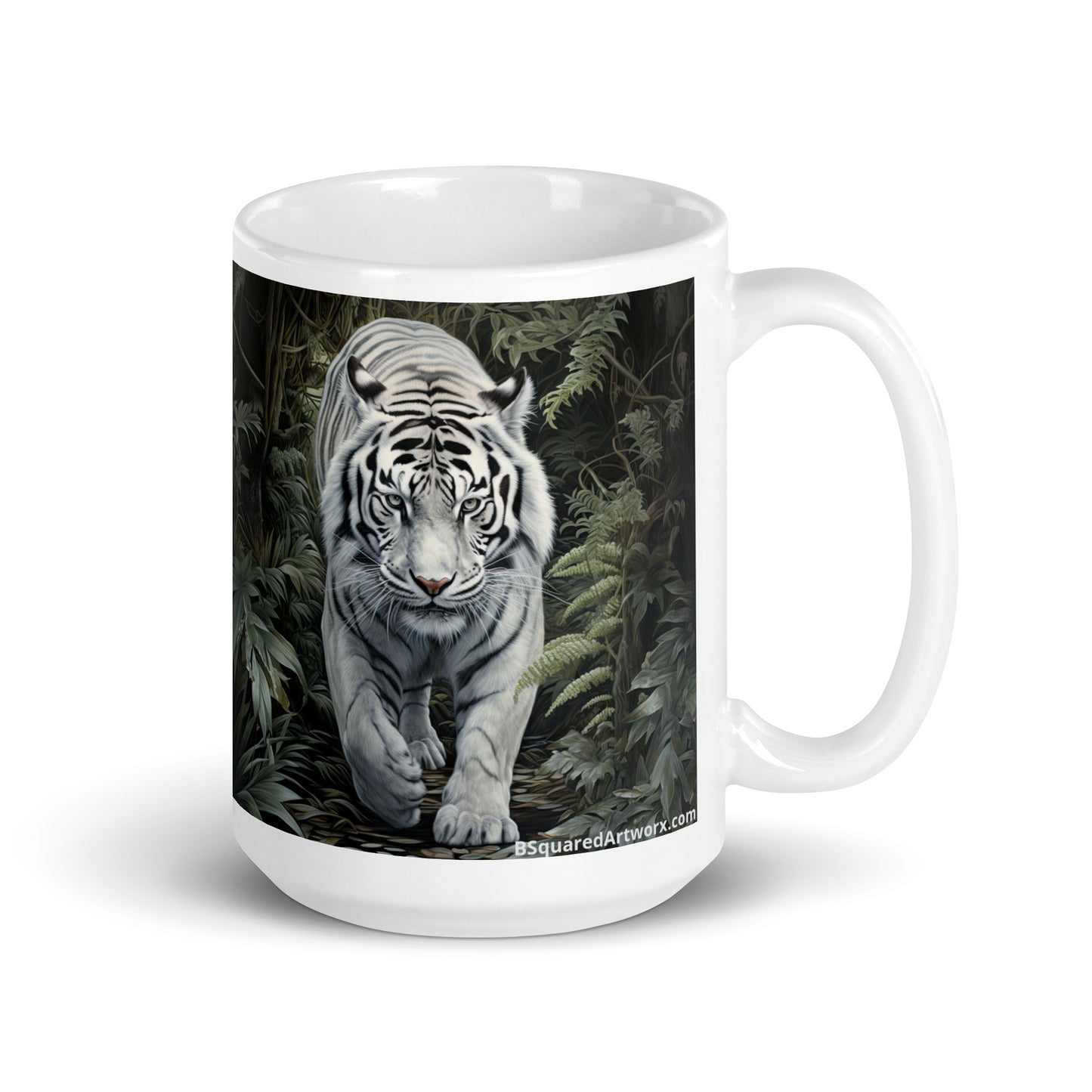 White glossy mug - Tiger 1