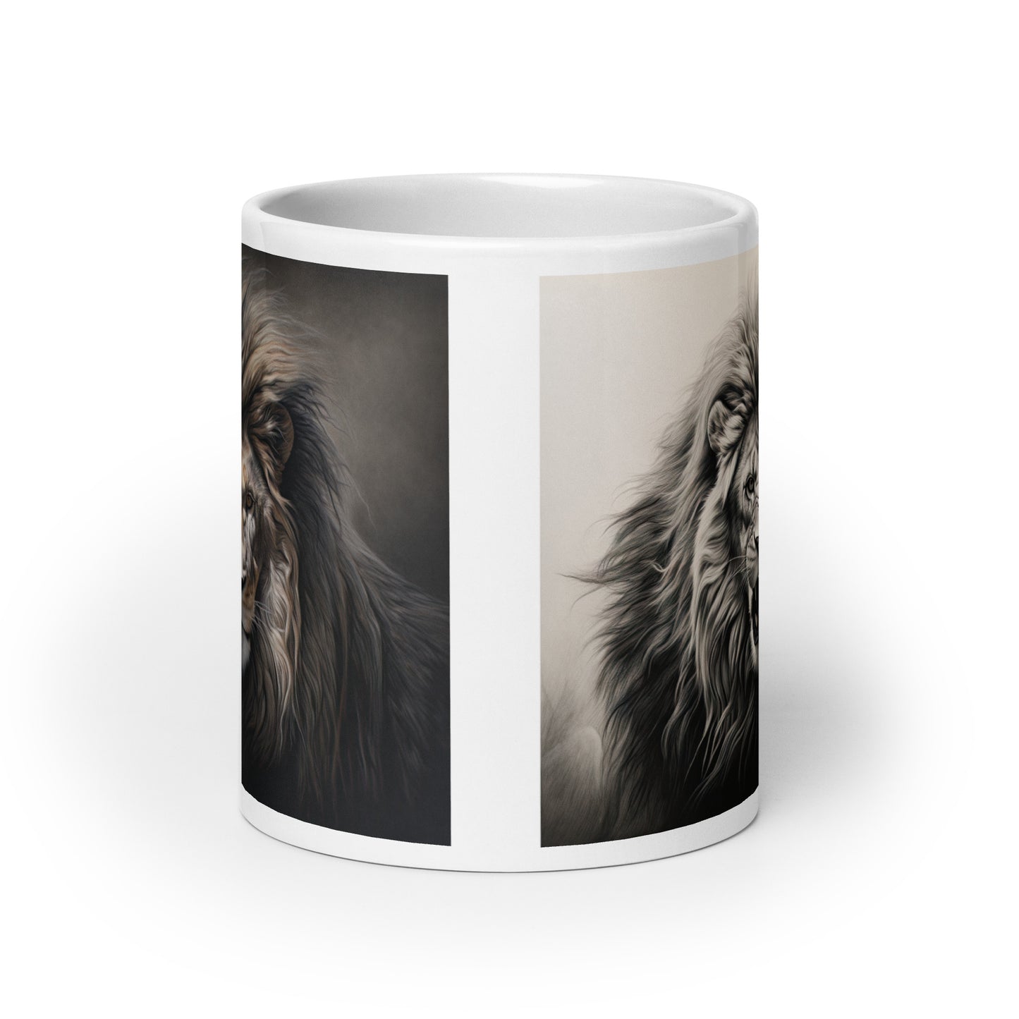 White glossy mug - Lion 1