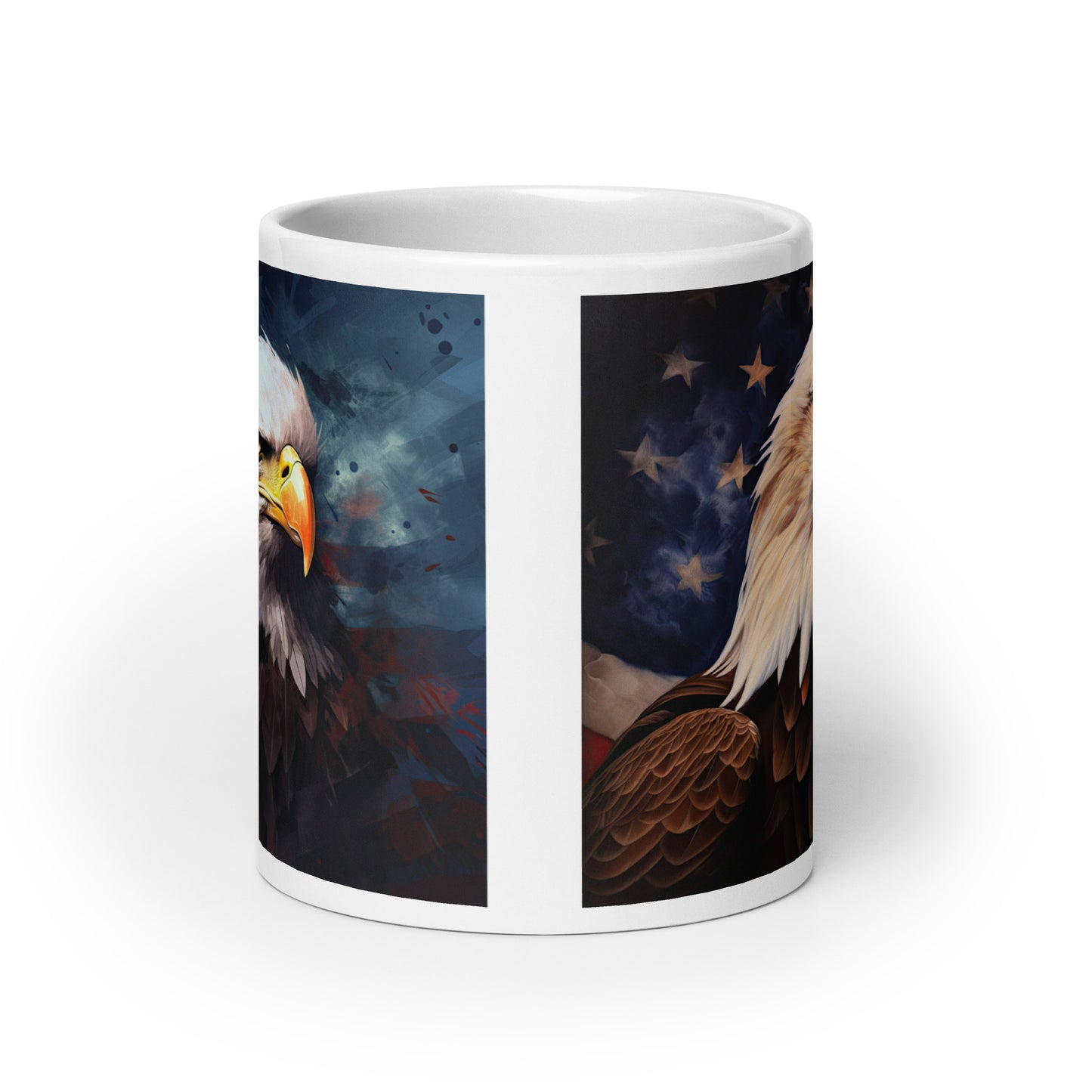 White glossy mug - Patriotic Eagle 1