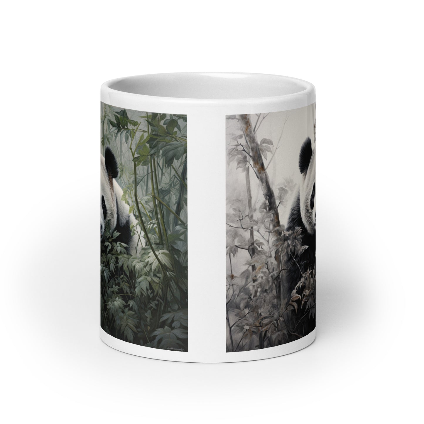 White glossy mug - Panda 1