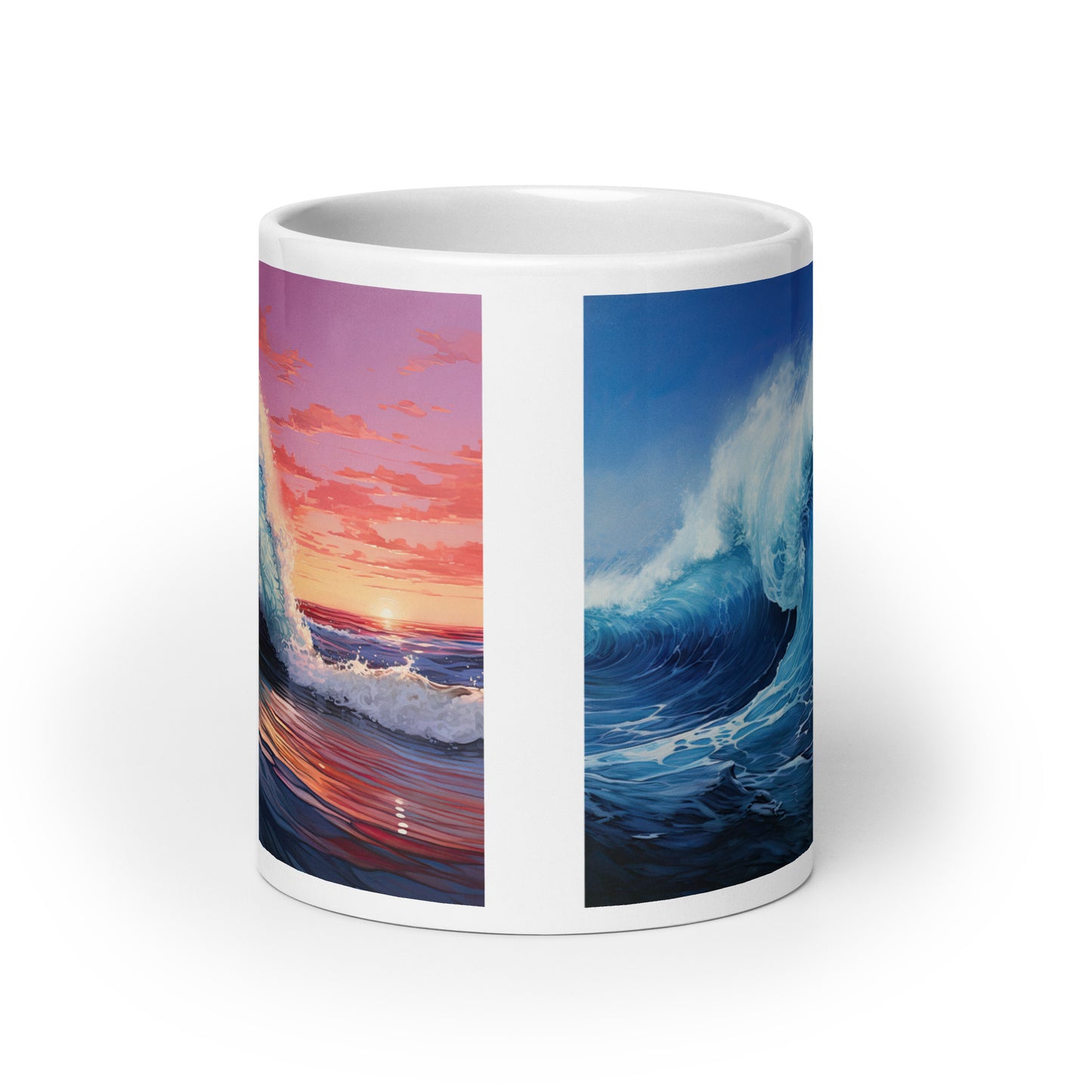 White glossy mug - Ocean Wave 1