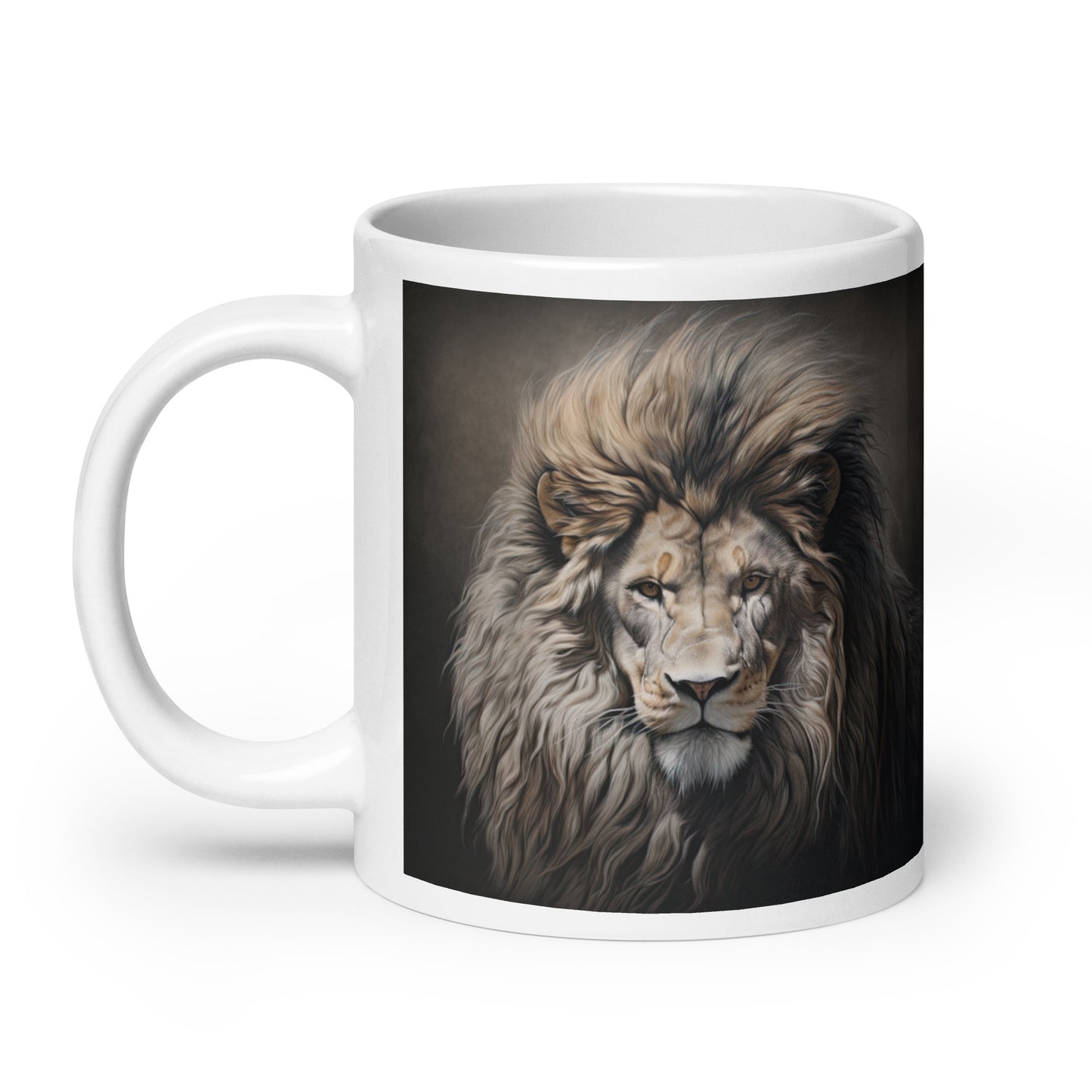 White glossy mug - Lion 1