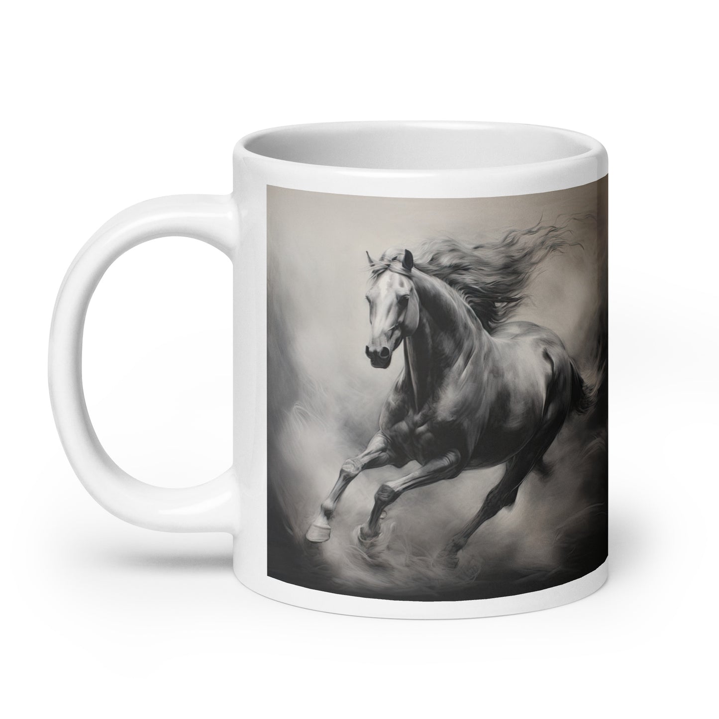 White glossy mug - Horse 1