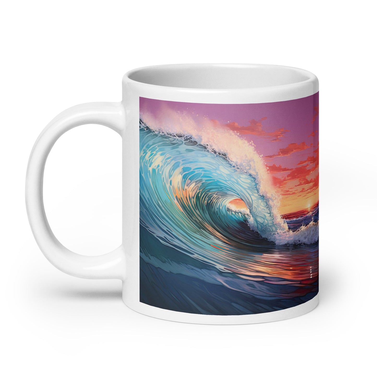 White glossy mug - Ocean Wave 1