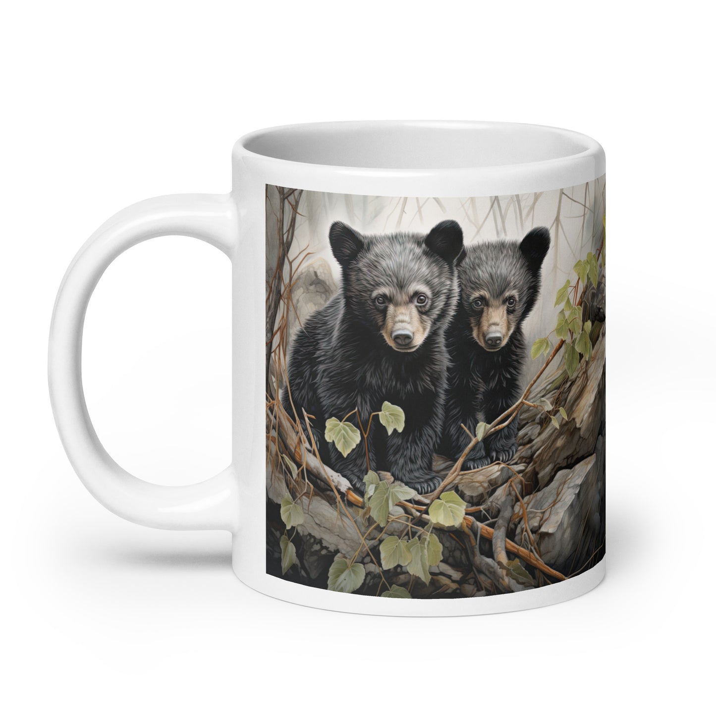 White glossy mug - Bear Cubs 1