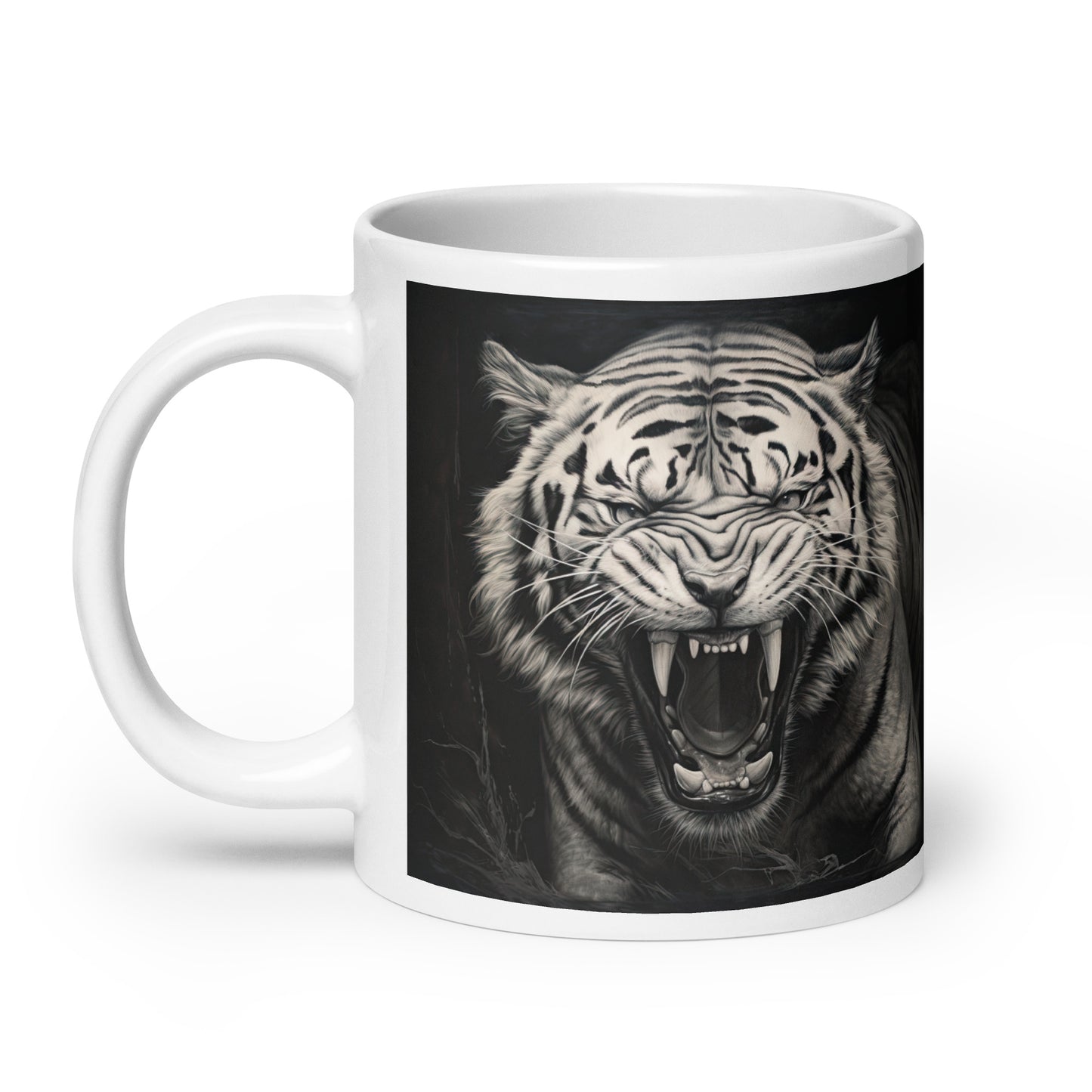 White glossy mug - Tiger 1
