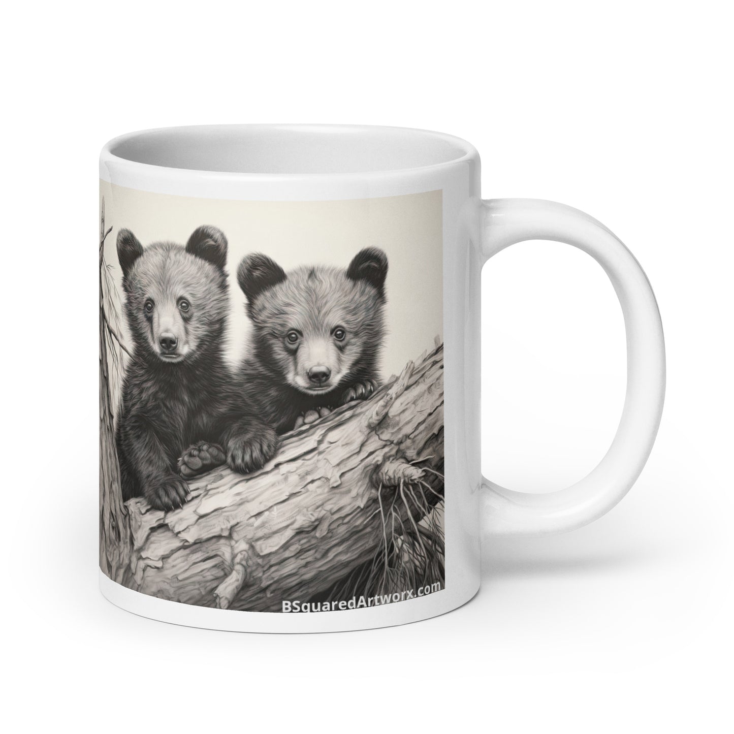 White glossy mug - Bear Cubs 1