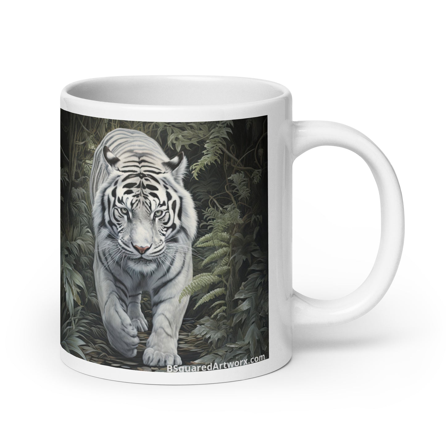 White glossy mug - Tiger 1