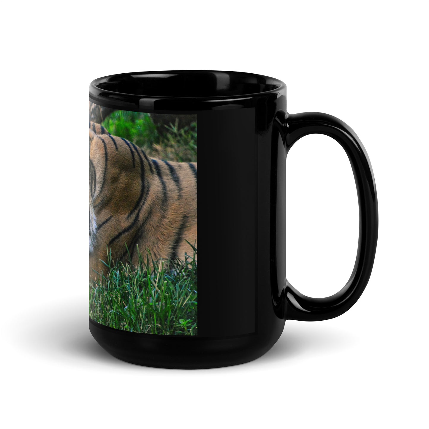 Black Glossy Mug - Tiger 1
