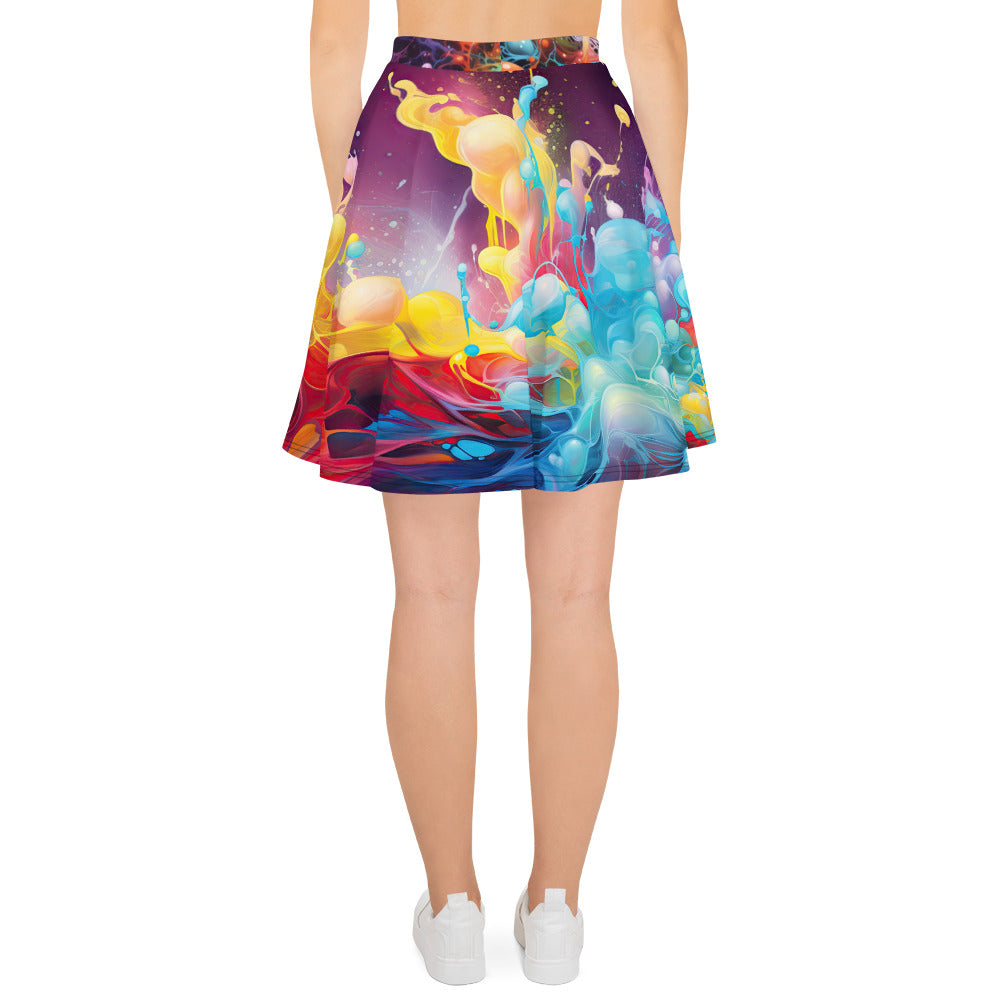 Skater Skirt - Colorful Vibrant Surrealism