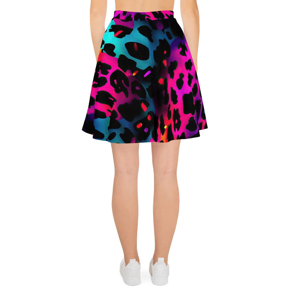 Skater Skirt - Neon Leopard 1