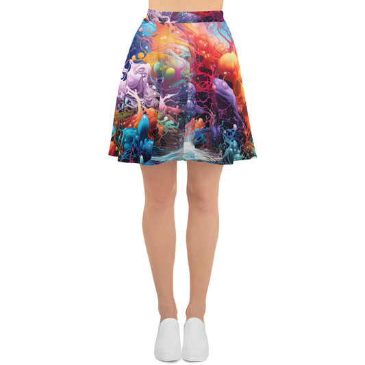 Skater Skirt - Colorful Vibrant Surrealism