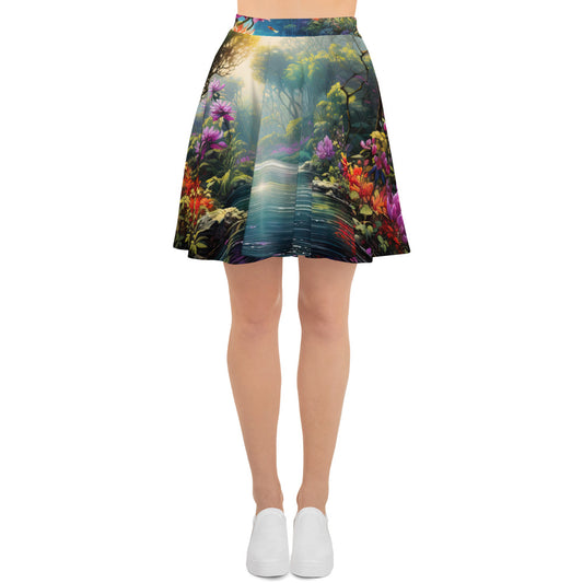 Skater Skirt - Colorful Vibrant Forest