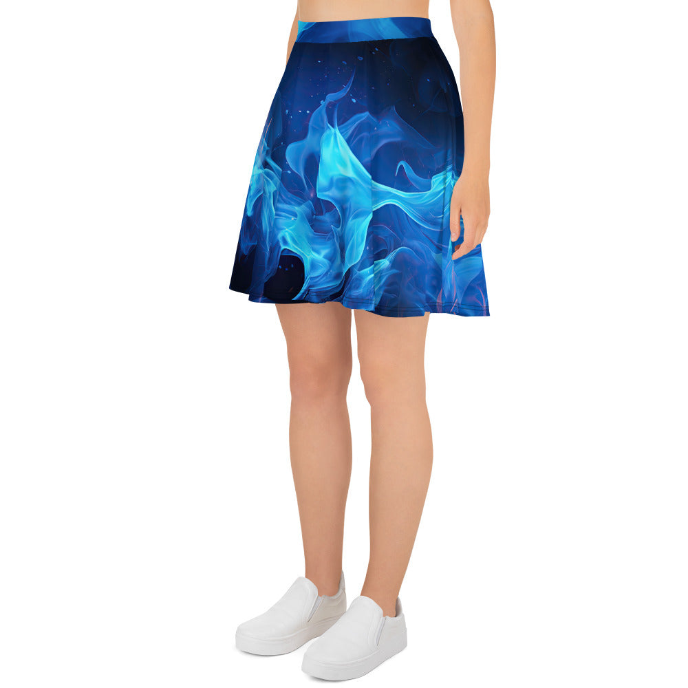 Skater Skirt - Blue Fire 1