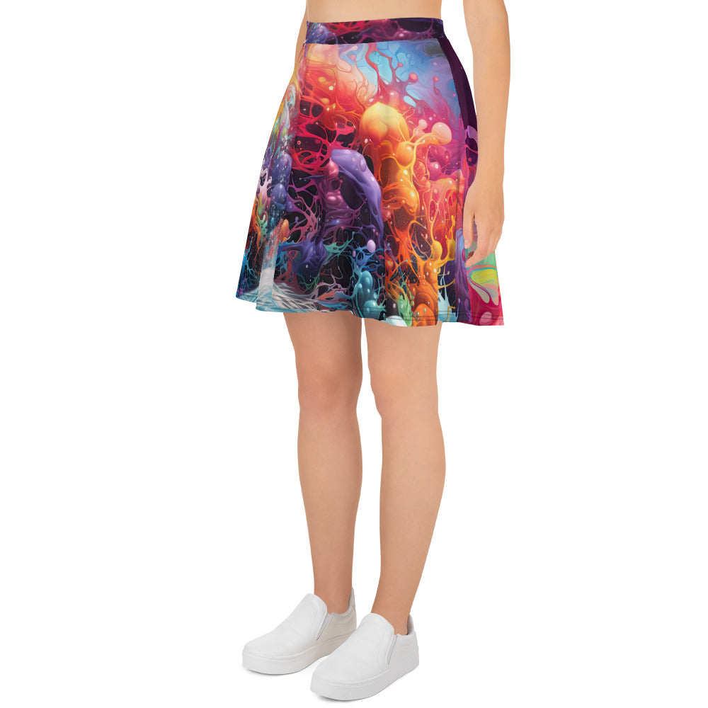 Skater Skirt - Colorful Vibrant Surrealism