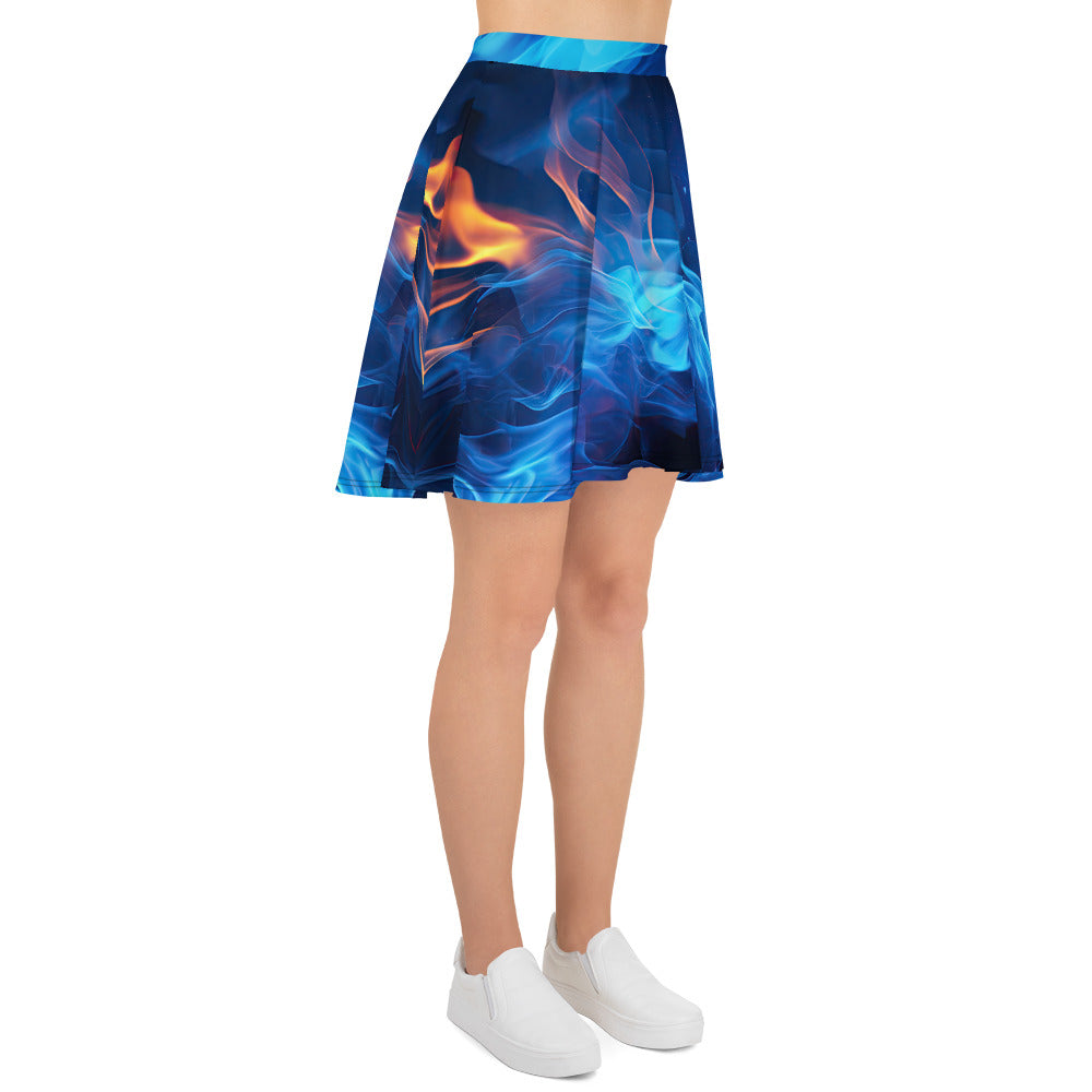 Skater Skirt - Blue Fire 1