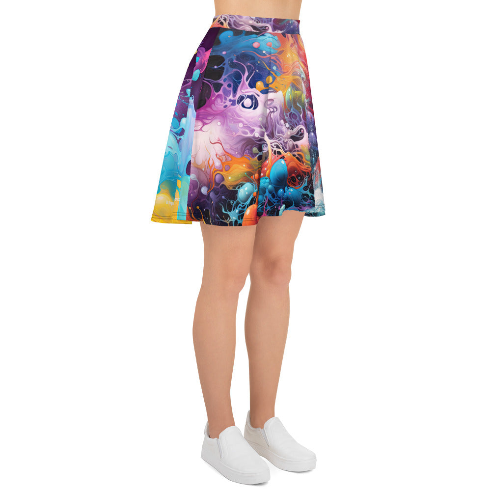 Skater Skirt - Colorful Vibrant Surrealism