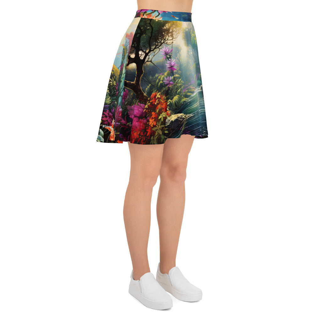 Skater Skirt - Colorful Vibrant Forest