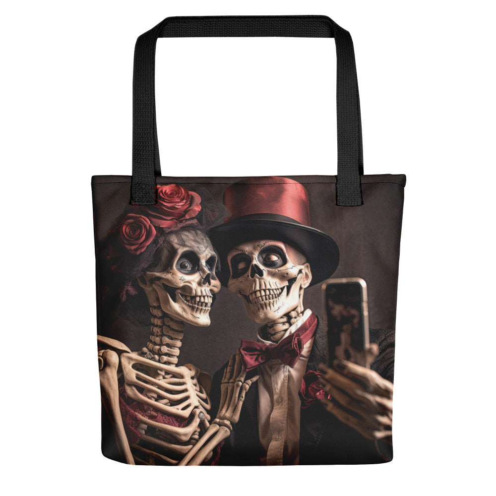 Tote bag - Skeleton Couple Selfie 1