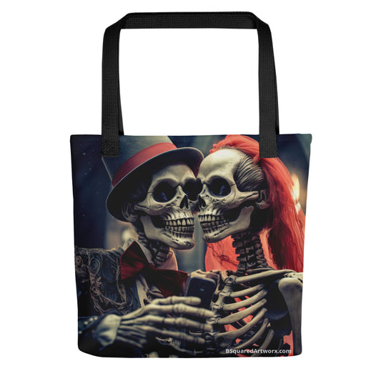 Tote bag - Skeleton Couple Selfie 1