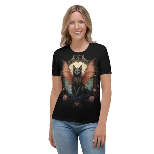 Women's T-shirt - Gothic Nouveau Cat 2