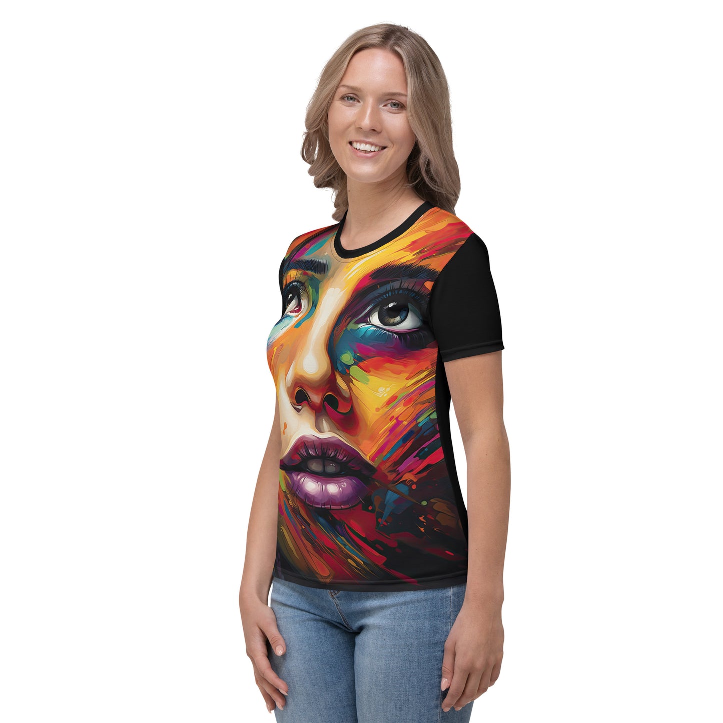 Women's T-shirt - Colorful Face