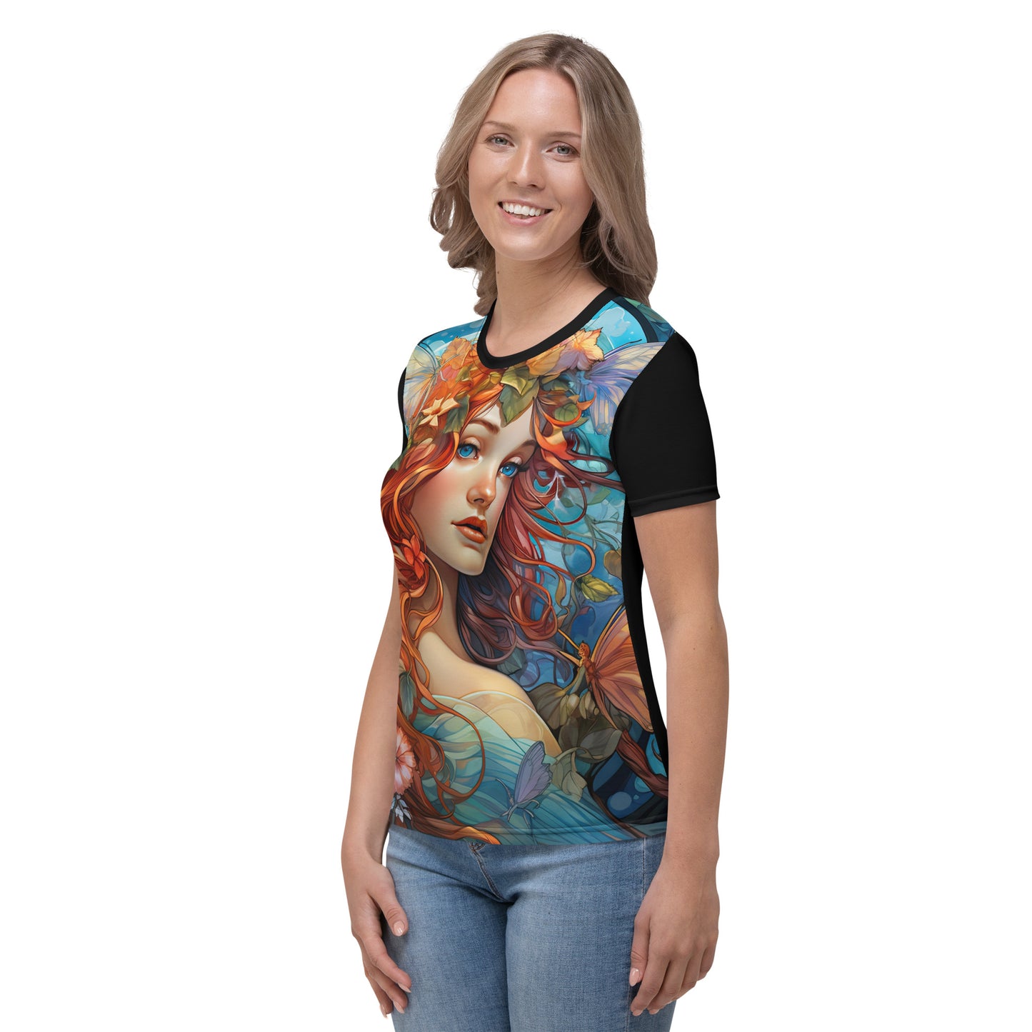 Women's T-shirt - Art Nouveau Nature Maiden