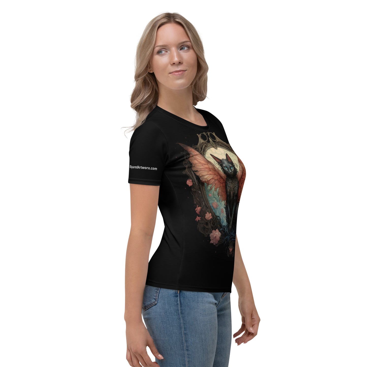 Women's T-shirt - Gothic Nouveau Cat 2