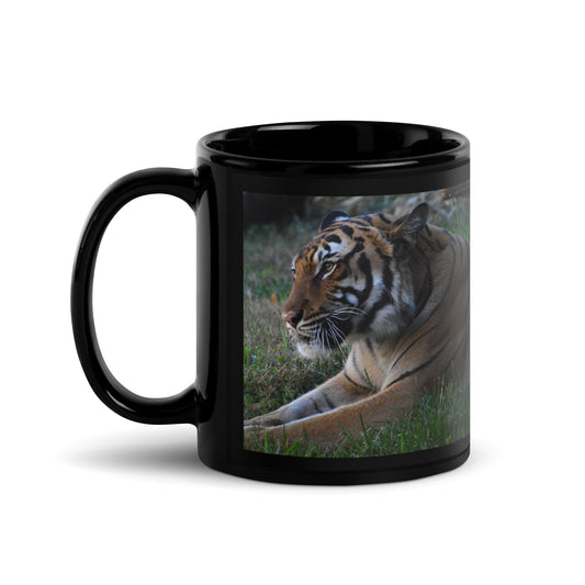 Black Glossy Mug - Tiger 2