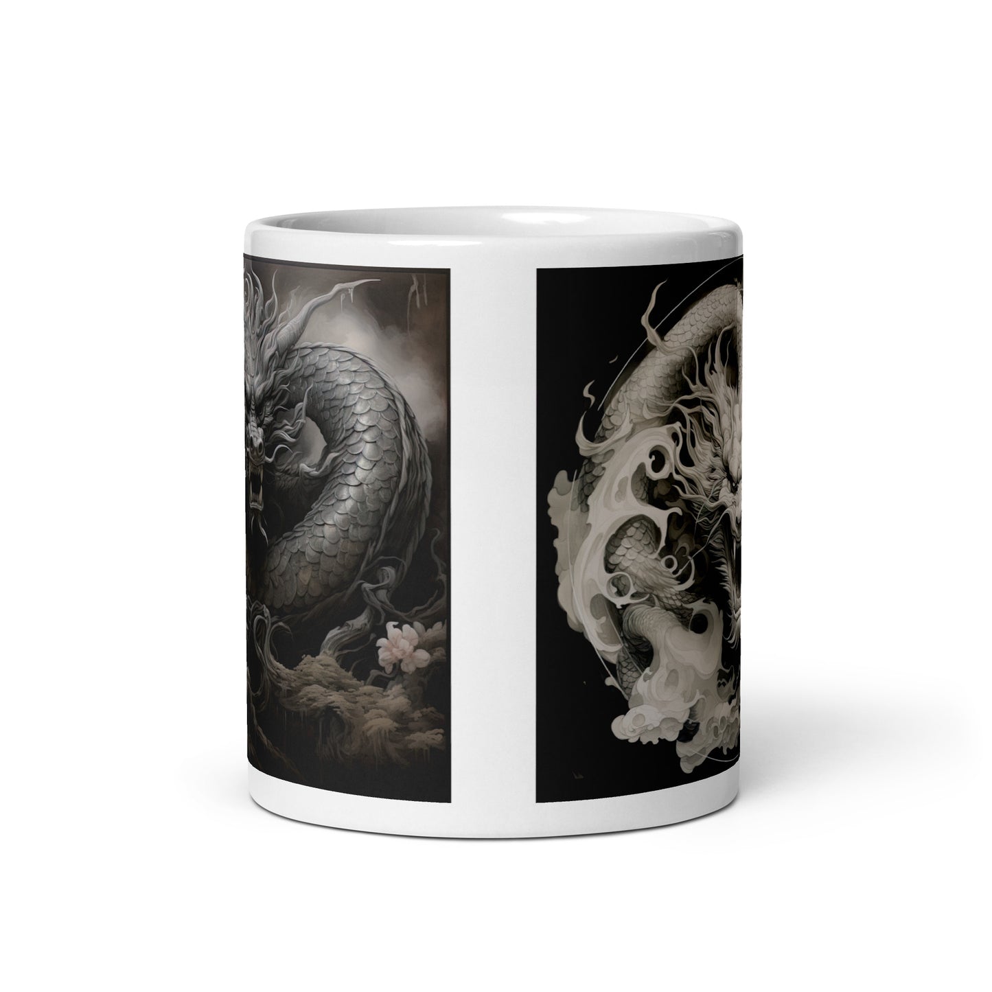 White glossy mug - Dragon 2