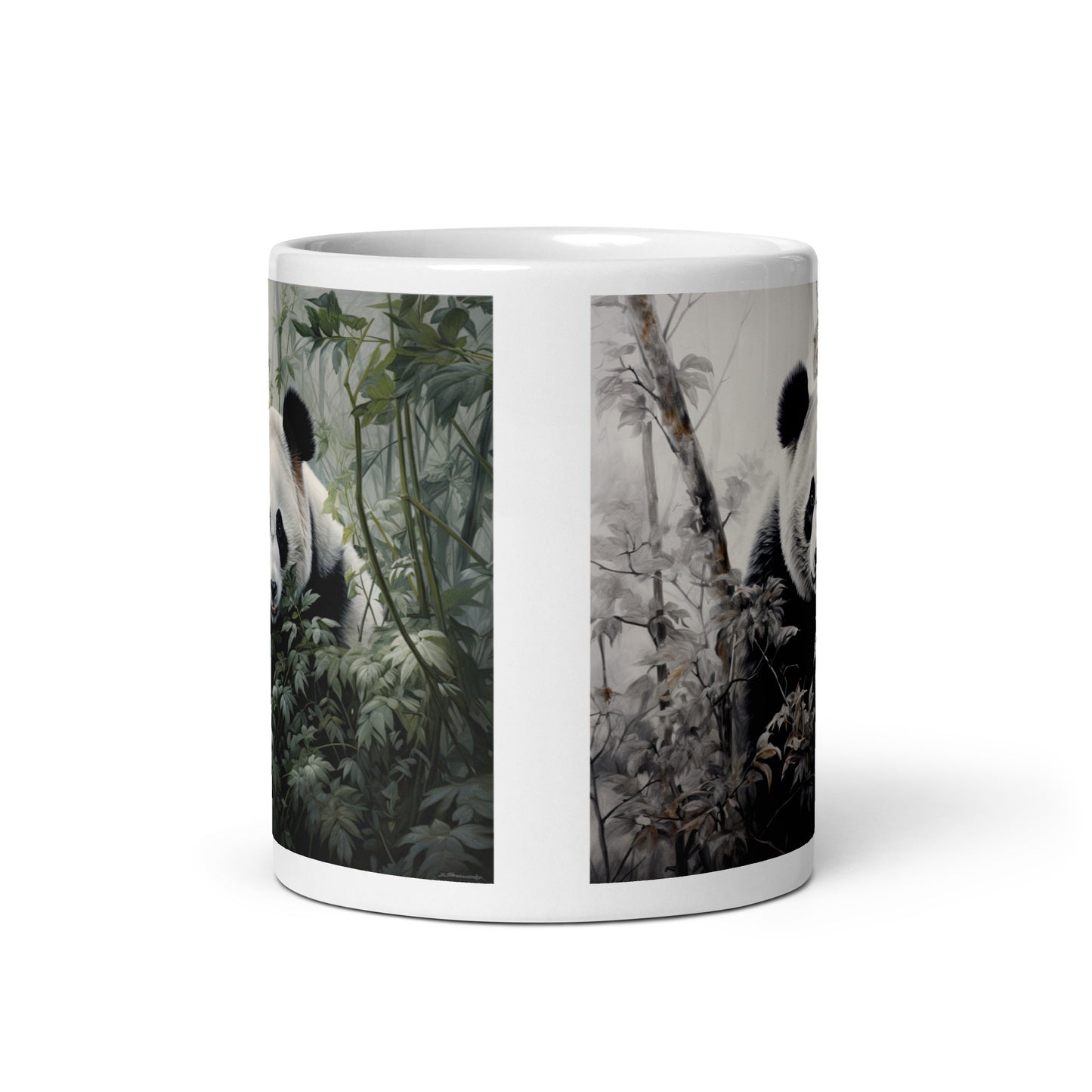 White glossy mug - Panda 1