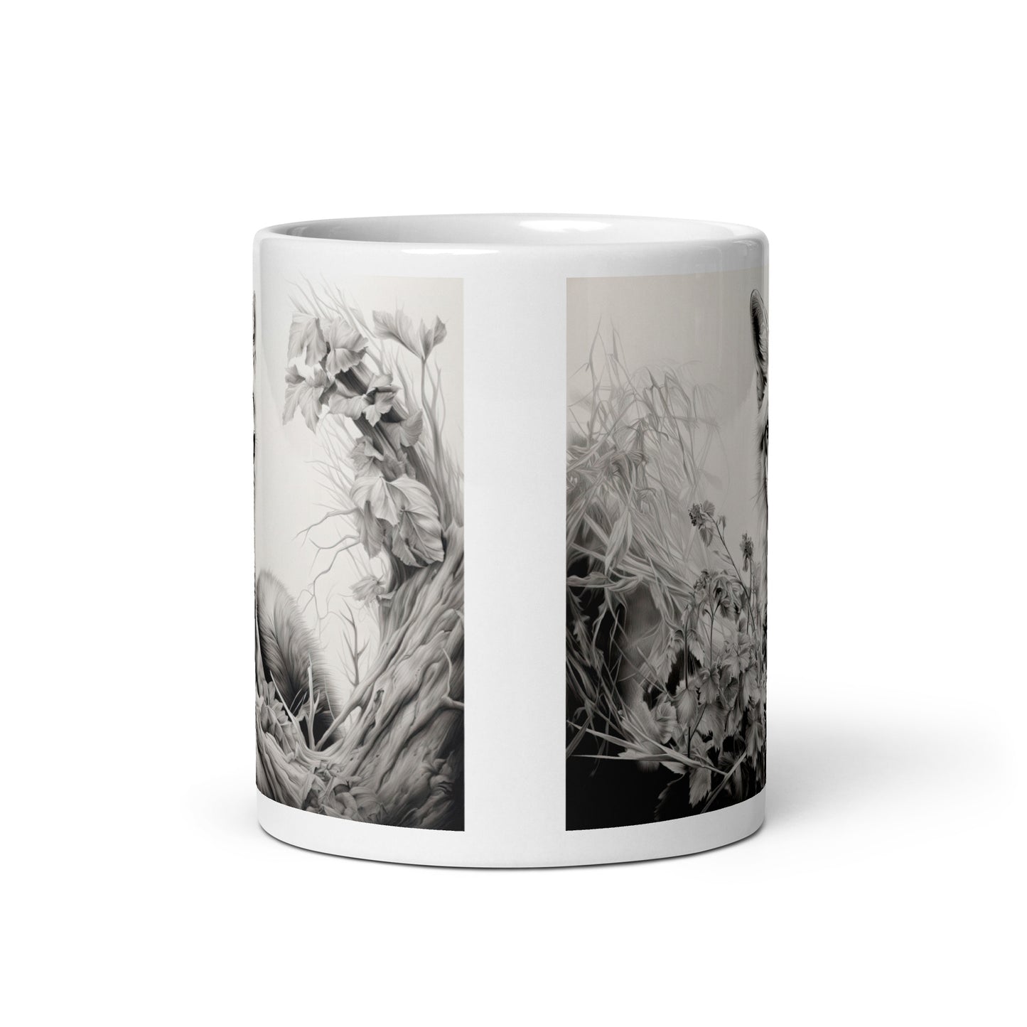 White glossy mug - Fox 1