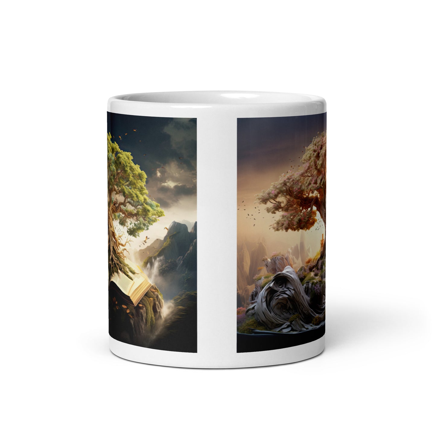 White glossy mug - Magical Tree 1