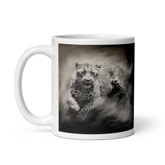 White glossy mug - Cheetah 1